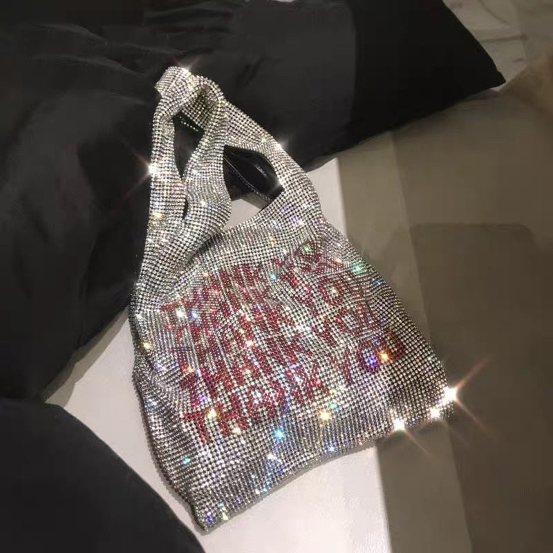 women's crystal diamond luxury designer purse handbag