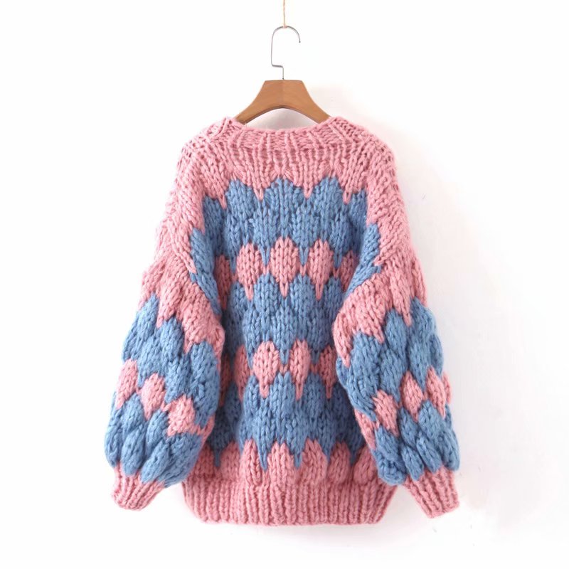 women's pink knit cardigan sweater top
