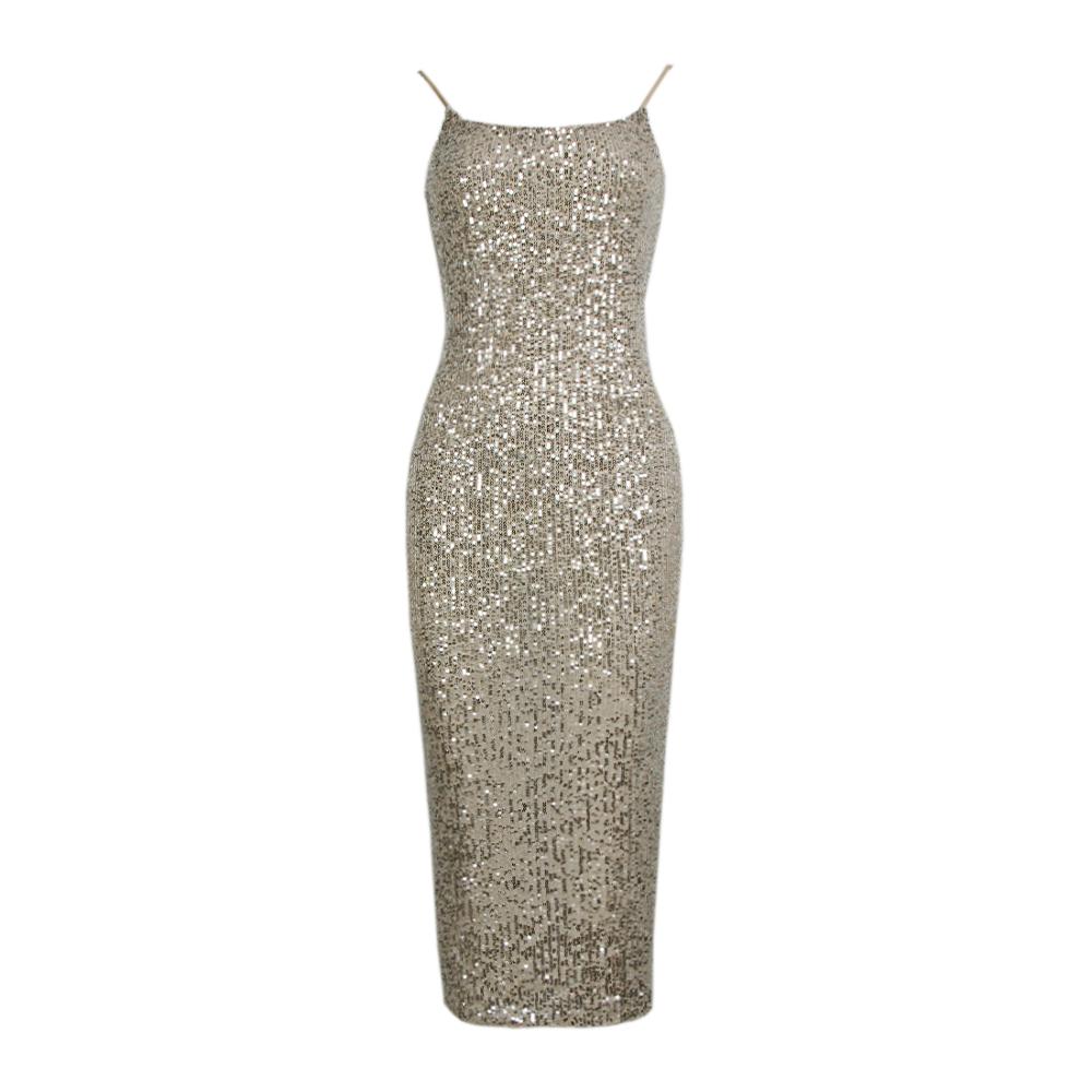 SILVER GOLD SEQUIN BODYCON DRESS HOLIDAY NYE DRESS